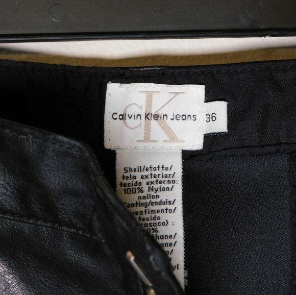 Mens vintage Calvin klein leather pants - Picture 2 of 4